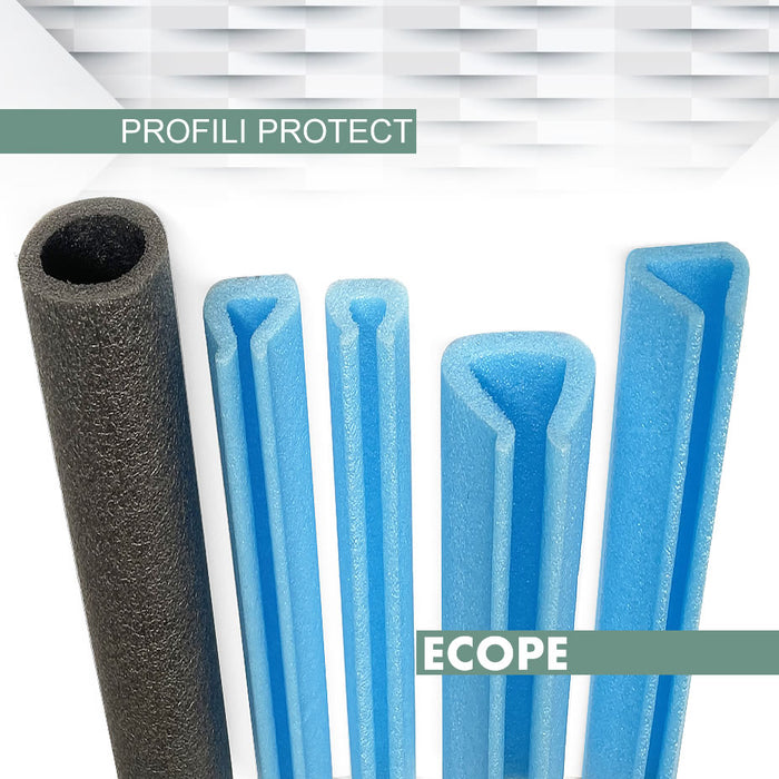 EcoPe Protect profiles in recyclable foam for packaging 20 mt - Cioni Materie Plastiche Espanse