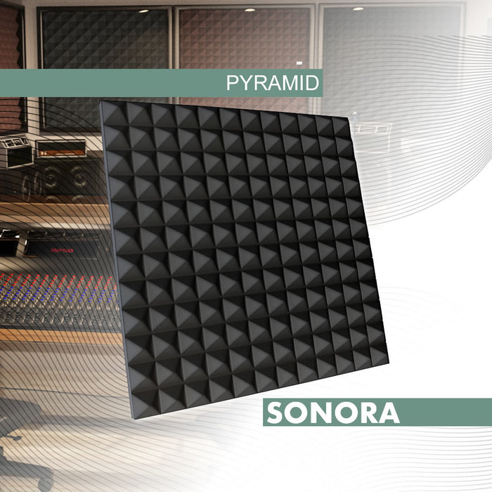 Sonora PYRAMID 12 sound absorbing panels 50x50x5 cm / 3 m2 - Cioni Materie Plastiche Espanse