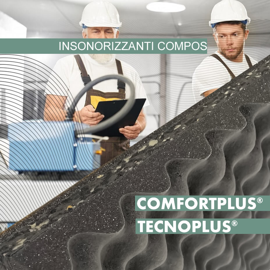 Compos 4 Stück Schallschutzplatten mit Klebeseite 2 m2 — Cioni Materie  Plastiche Espanse