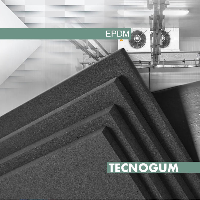 TecnoGum Elastomerschaumplatte 130/kgm3 - EPDM 100x200 cm 